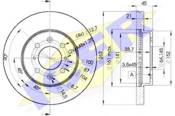 REMSA 224.10 гальмівний диск