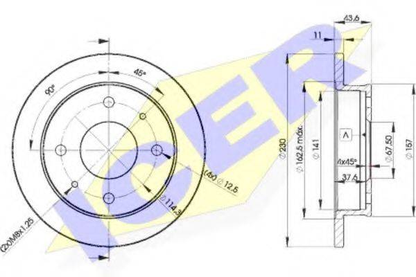 LUCAS ENGINE DRIVE DF4132 гальмівний диск
