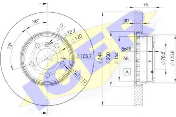 LUCAS CAV DF4867S гальмівний диск