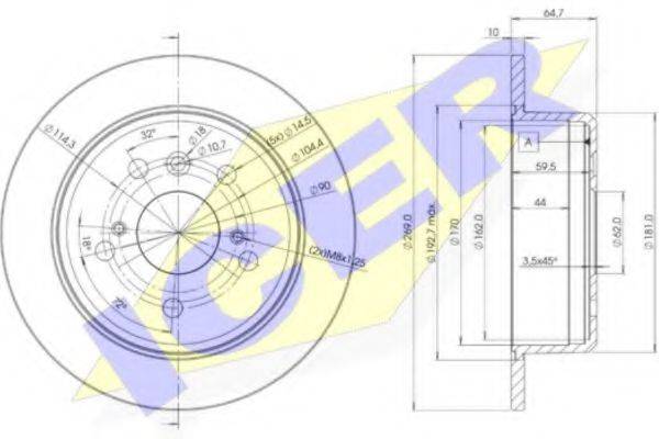 LUCAS ENGINE DRIVE DF2661 гальмівний диск