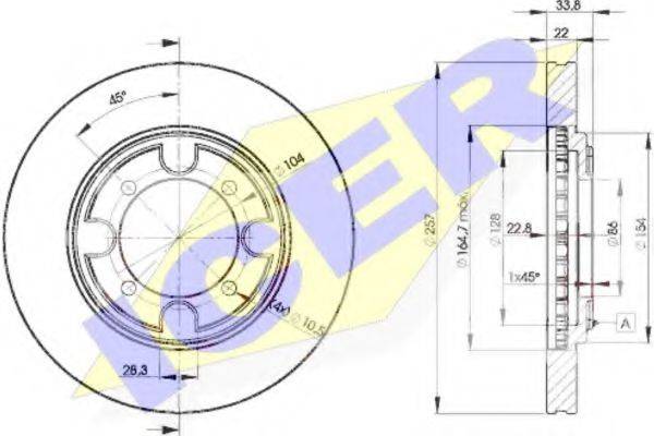 LUCAS ENGINE DRIVE DF1428 гальмівний диск