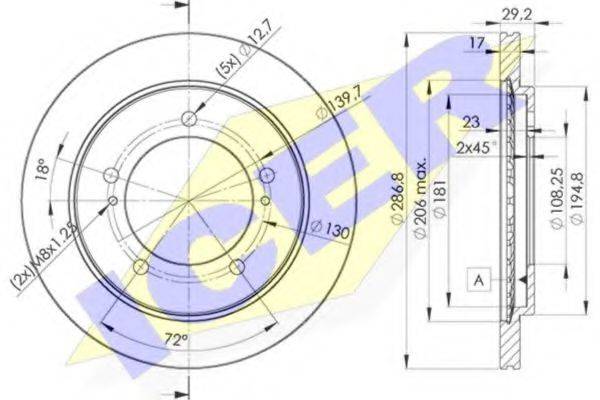 LUCAS DIESEL DF6023 гальмівний диск