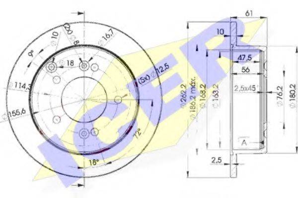 LUCAS ENGINE DRIVE DF4281 гальмівний диск