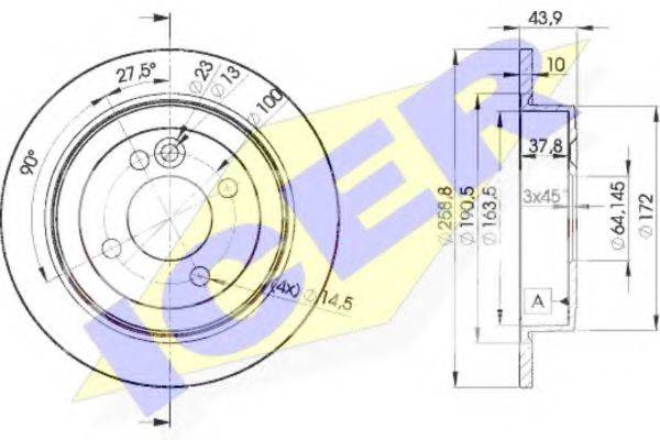 LUCAS DIESEL DF4247 гальмівний диск