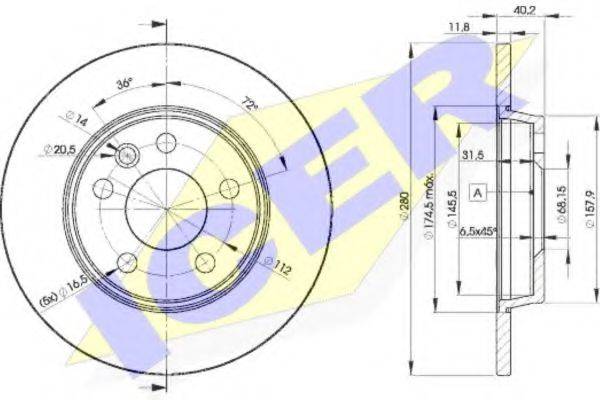 LUCAS CAV DF4047 гальмівний диск