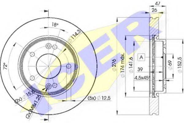 LUCAS CAV DF4291 гальмівний диск