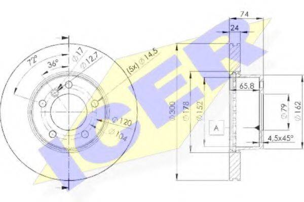 LUCAS CAV DF1073 гальмівний диск