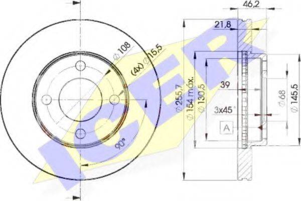 LUCAS ENGINE DRIVE DF1530 гальмівний диск