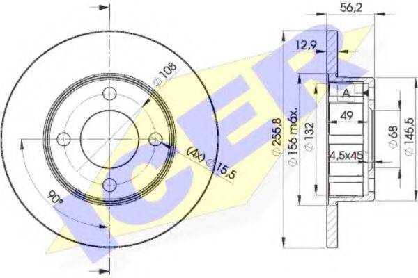 LUCAS ENGINE DRIVE DF2598 гальмівний диск