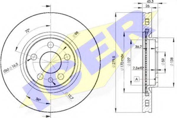 LUCAS CAV DF2716 гальмівний диск