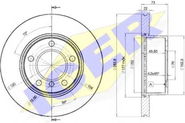 LUCAS TVS DF4447 гальмівний диск