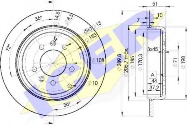 LUCAS ENGINE DRIVE DF4130 гальмівний диск