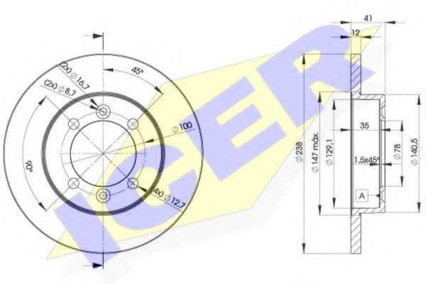 LUCAS TVS DF1011 гальмівний диск