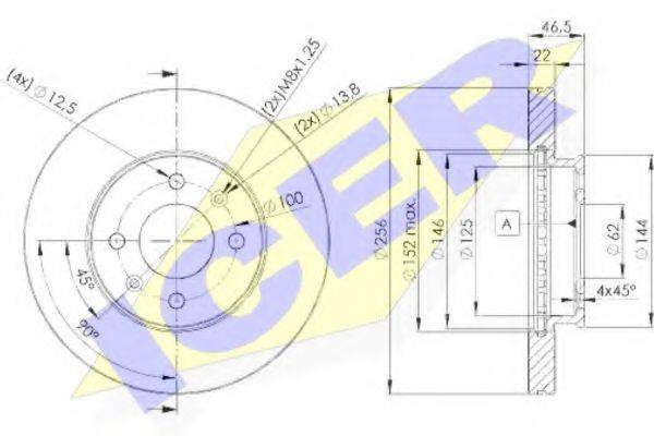 LUCAS ENGINE DRIVE DF4839 гальмівний диск