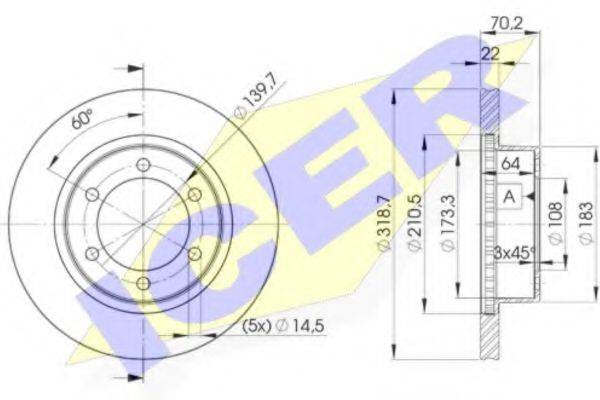 LUCAS ENGINE DRIVE DF4115 гальмівний диск