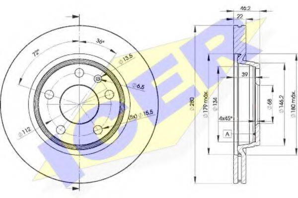 LUCAS ENGINE DRIVE DF2806 гальмівний диск