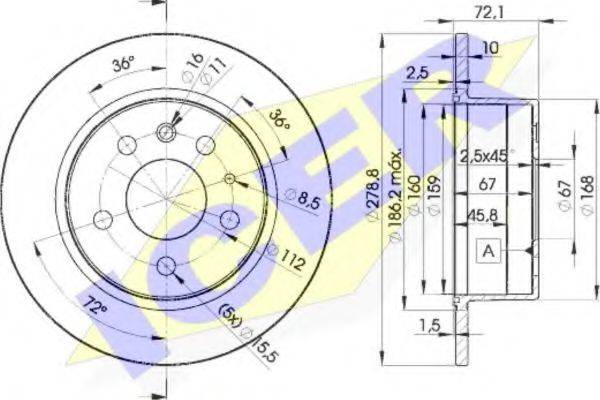 LUCAS ENGINE DRIVE DF1574 гальмівний диск
