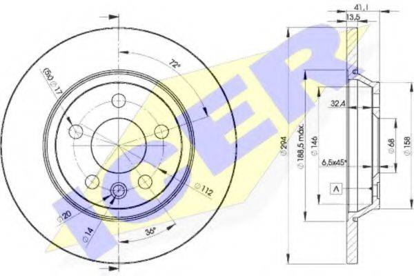 LUCAS CAV DF4208 гальмівний диск