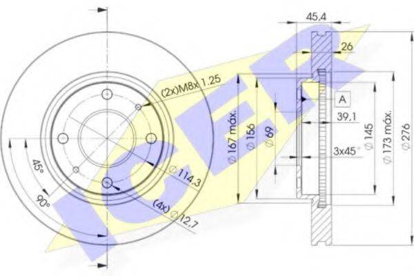 LUCAS CAV DF4809 гальмівний диск