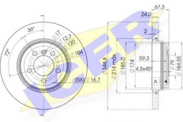LUCAS ENGINE DRIVE DF4389S гальмівний диск
