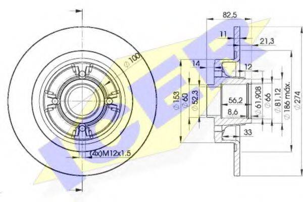 LUCAS ENGINE DRIVE DF4272 гальмівний диск
