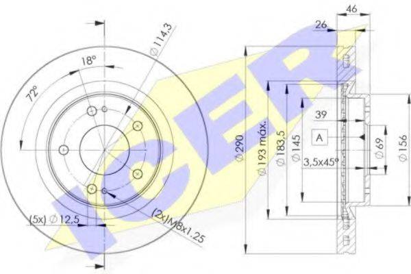 LUCAS ENGINE DRIVE DF1049 гальмівний диск