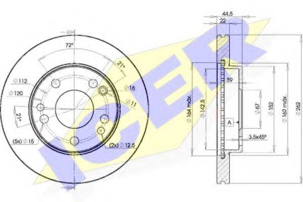 LUCAS ENGINE DRIVE DF2814 гальмівний диск