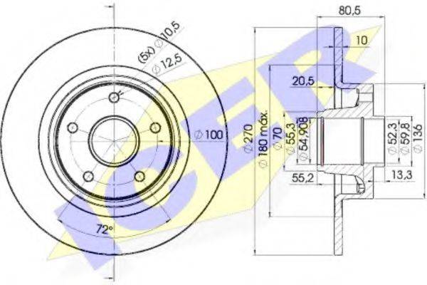 LUCAS DF4414BS гальмівний диск