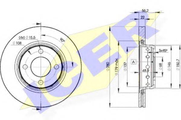 LUCAS ENGINE DRIVE DF2601 гальмівний диск