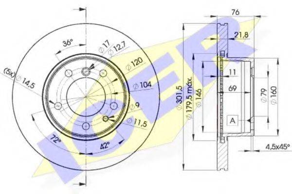 LUCAS ENGINE DRIVE DF2556 гальмівний диск