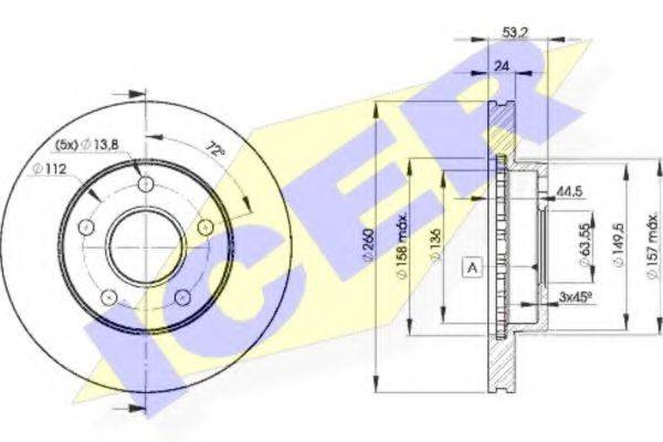 LUCAS TVS DF1647 гальмівний диск