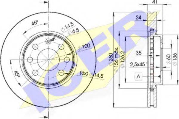 LUCAS ENGINE DRIVE DF4165 гальмівний диск