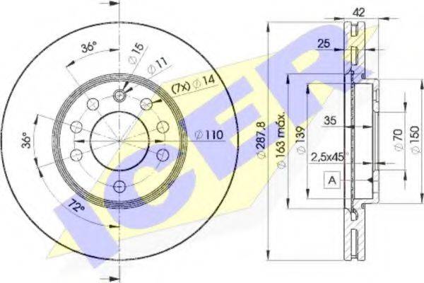 REMSA 494.10 гальмівний диск