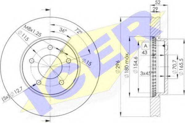LUCAS DF4928S гальмівний диск