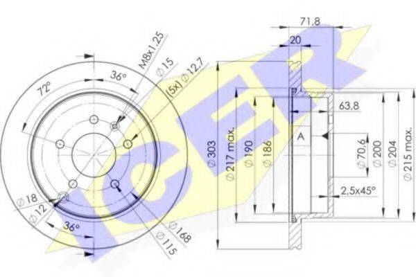 LUCAS TVS DF6024 гальмівний диск