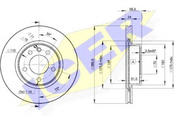 LUCAS TVS DF2720 гальмівний диск