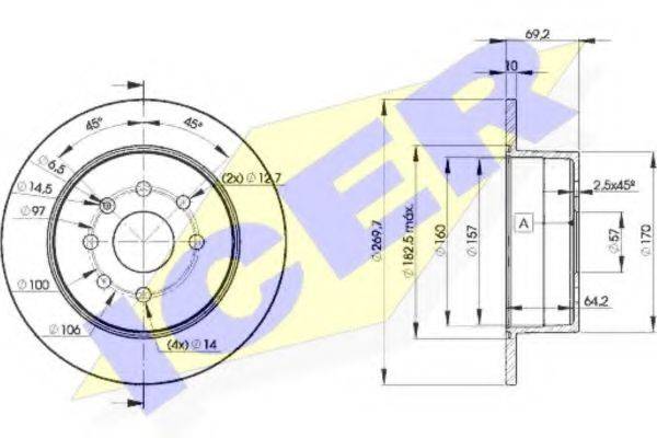LUCAS TVS DF2772 гальмівний диск
