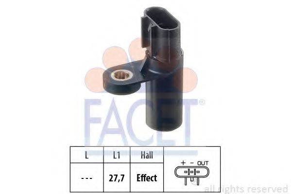FACET 90290 Датчик імпульсів; Датчик імпульсів, маховик; Датчик частоти обертання, керування двигуном; Датчик, положення розподільчого валу; Датчик частоти обертання, автоматична коробка передач