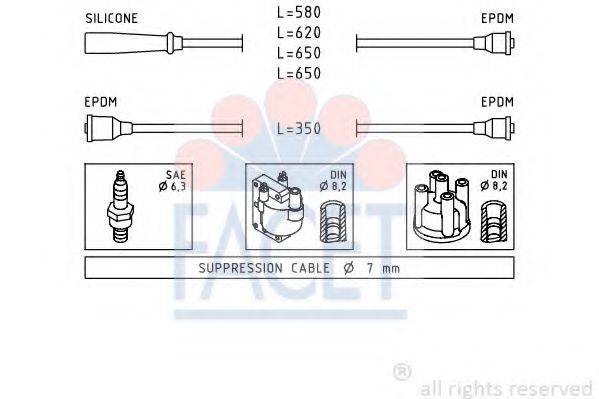 FACET 49417 Комплект дротів запалювання