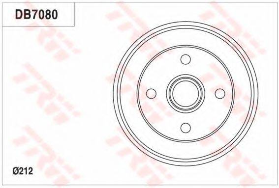 TRW DB7080 Гальмівний барабан