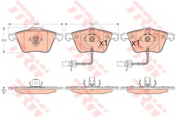 AUDI 4F0698151B Комплект гальмівних колодок, дискове гальмо