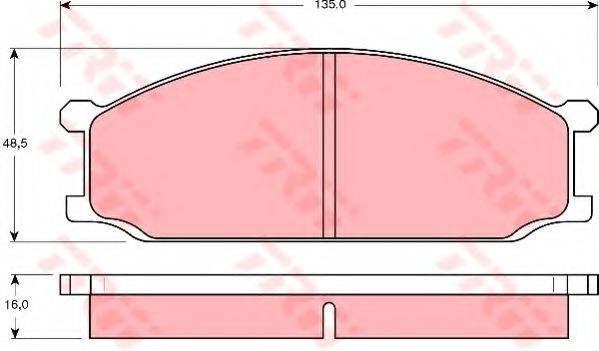 BENDIX DB1072 Комплект гальмівних колодок, дискове гальмо