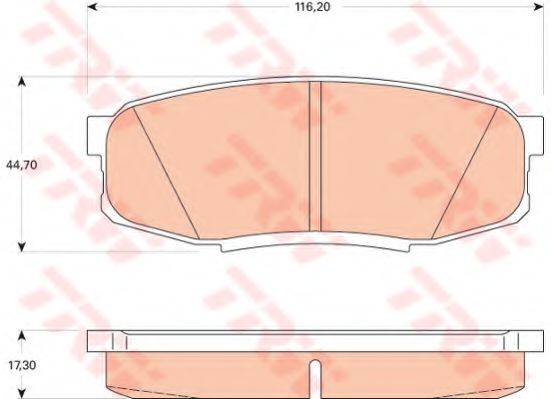TRW 24653 Комплект гальмівних колодок, дискове гальмо