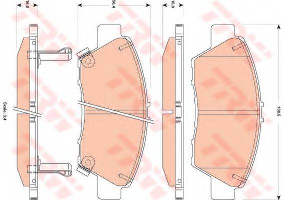 VALEO 601379 Комплект гальмівних колодок, дискове гальмо