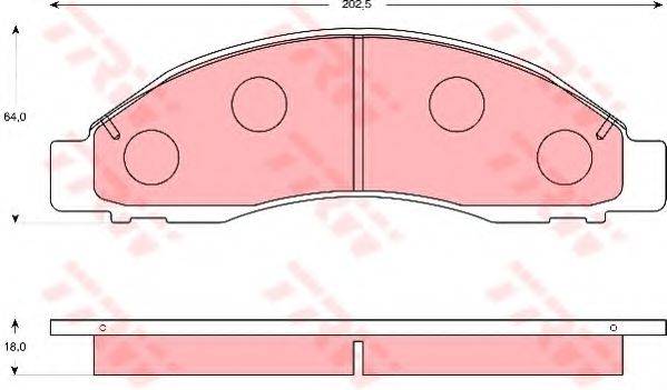 MAZDA W2Y53323Z Комплект гальмівних колодок, дискове гальмо