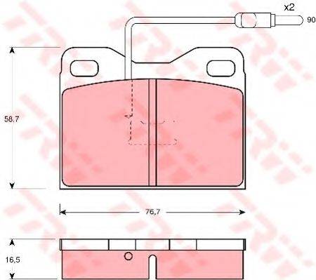 KAWE 80689 Комплект гальмівних колодок, дискове гальмо