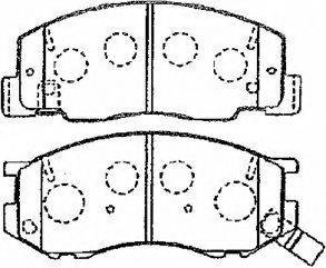 TOYOTA AY040-TY049 Комплект гальмівних колодок, дискове гальмо