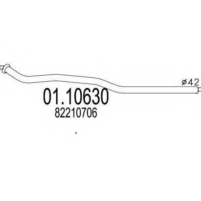 CISAM 430101 Труба вихлопного газу
