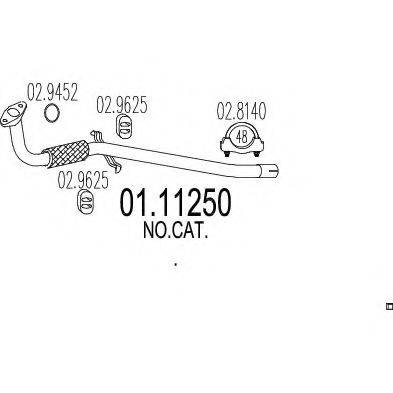 OPEL NO.CAT. Труба вихлопного газу