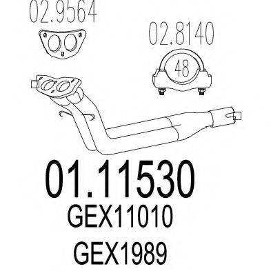 WALKER 13010 Труба вихлопного газу
